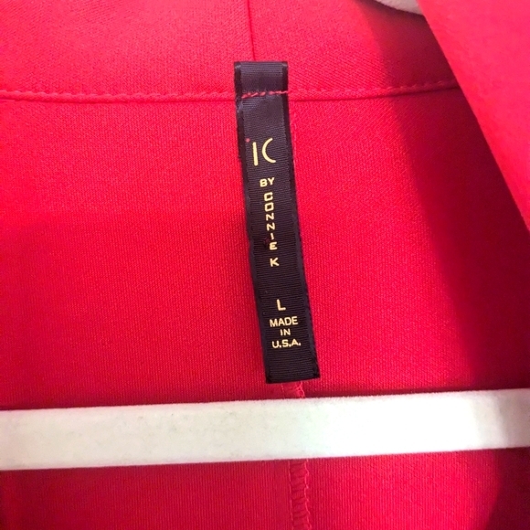 Elegant Red Dress Coat - Picture 4 of 9